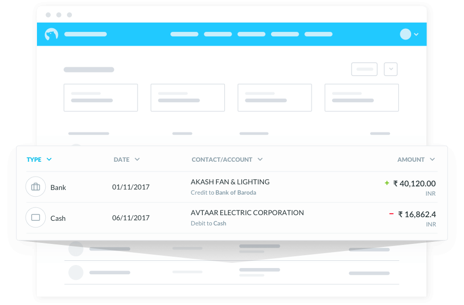 Manage Cash & Bank Transactions