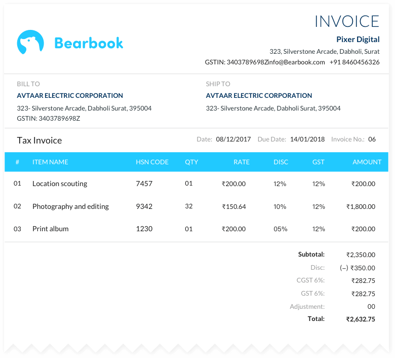 Print & Send Professional Invoice